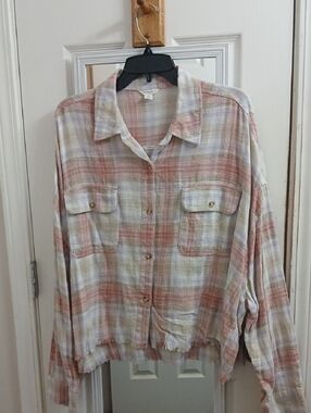 Aeropostale Lightweight Plaid Shirt Size XL